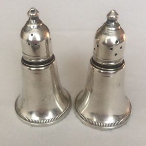 Vintage sterling silver salt and pepper shaker